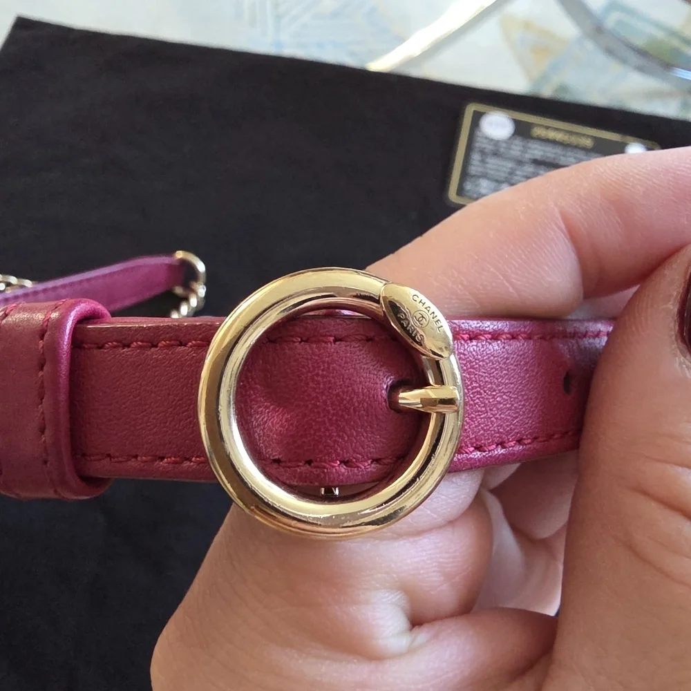 Chanel Burgundy Leather Crossbody Bag